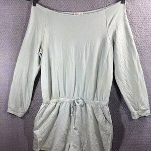 Sozy Romper w/Elastic Tie Waist / Sea Foam Green / Ultra Soft Fleece Lined / XXL